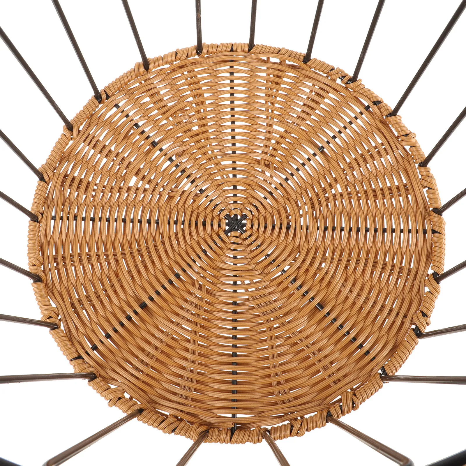 

Bread Iron Pp Material Woven Storage Basket For Kitchen Counter Bread Serving Snacks Fruit Party Decorative Rustic