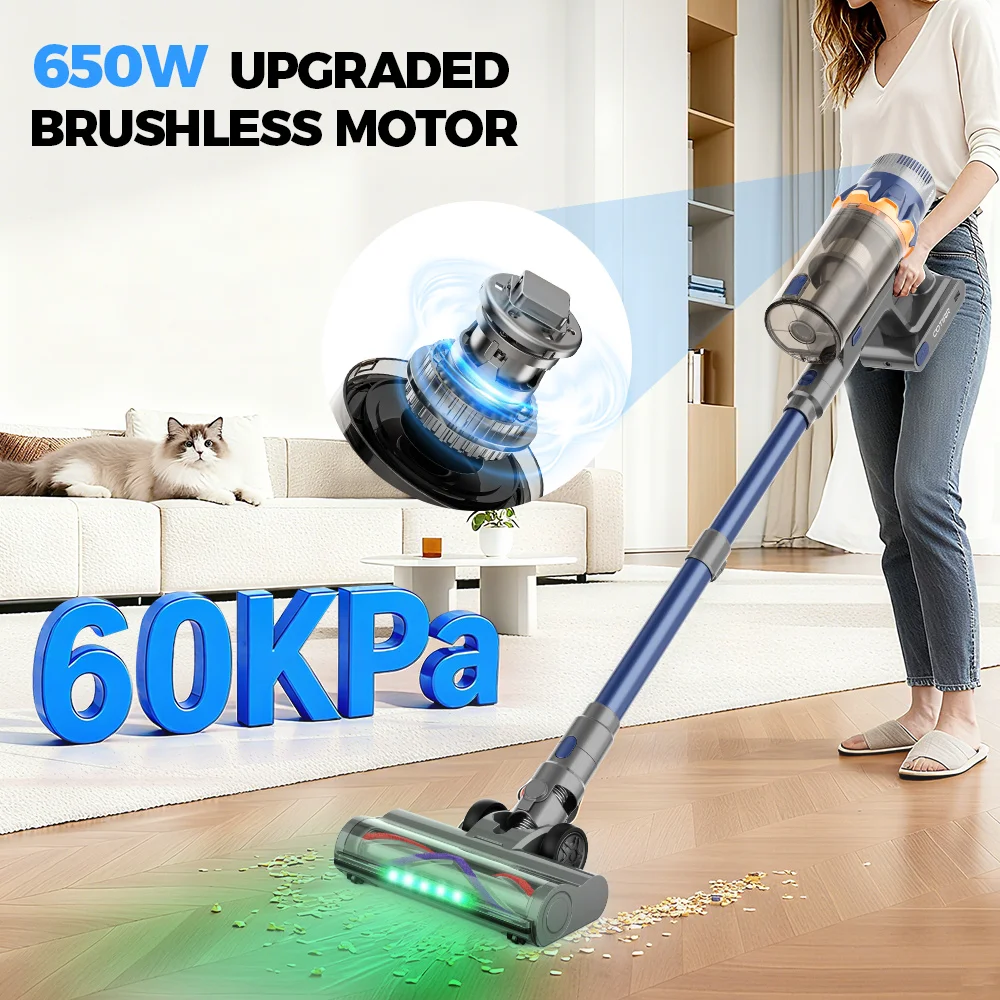 COTIAR S25 650W 60kPa aspirateur sans fil 70 minutes d'autonomie appareil ménager Portable batterie amovible affichage LED