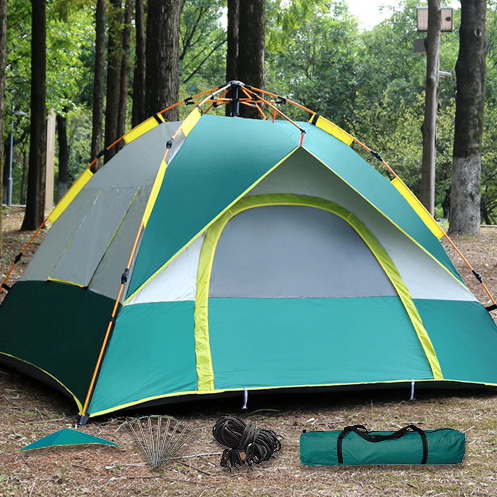 

Modification Outdoor Camp Tents 2-4 Person Waterproof Rainproof Family Folding Automatic Custom Camping Tent