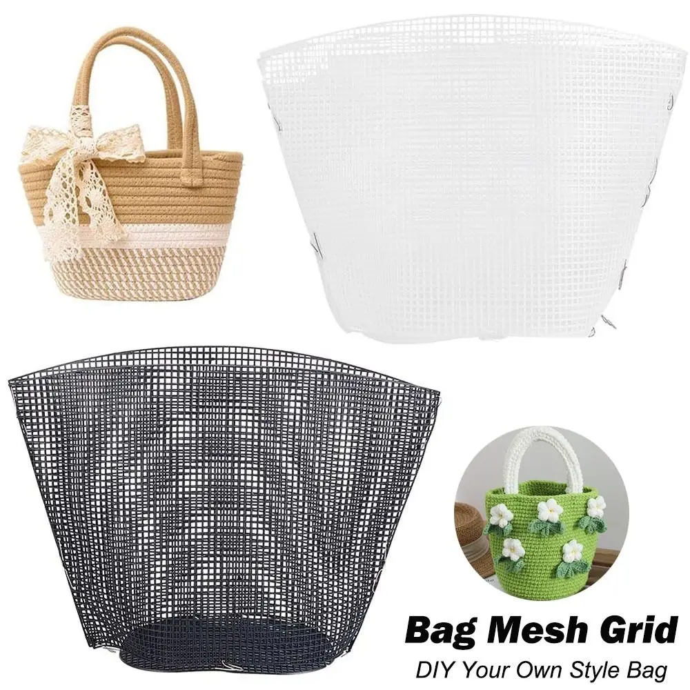 

DIY Crafting Plastic Bag Mesh Grid Durable Black White Mesh Cloth Acrylic Yarn Crafting Knit