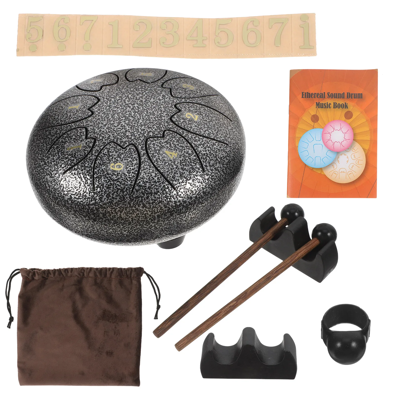 

Steel Tongue H pan Kit Percussion Instrument H pan Drum Melodious Music Education Yoga Meditation Durable Carbon