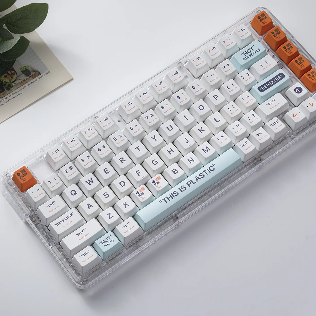 Capuchons de clavier sur le thème du plastique, sublimation de matériau PBT, OEM 402, 87, 84, 75, 68