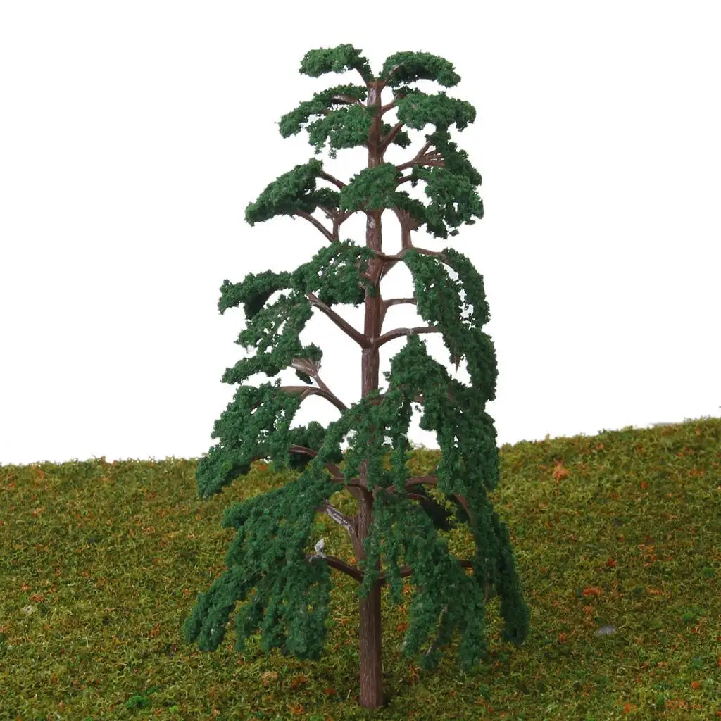 Arbres enrichis pour mise en page de paysage de wargame, modèle d'architecture, train, chemin de fer, 5 pièces, 14cm