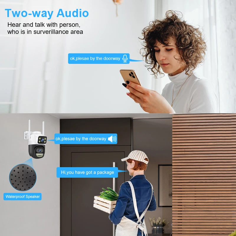 Smar 8CH 6MP Wireless PTZ Camera Dual Lens WIFI Security Kit NVR Recorder Set IP Camera 2-Way Audio Video Surveillance System