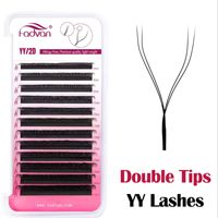 FADVAN YY Shape Lashes 2D 0.07 Faux Mink C/D/8-14mm Natural Soft Brazilian Eyelash Premade Volume Fan Lashes Extension