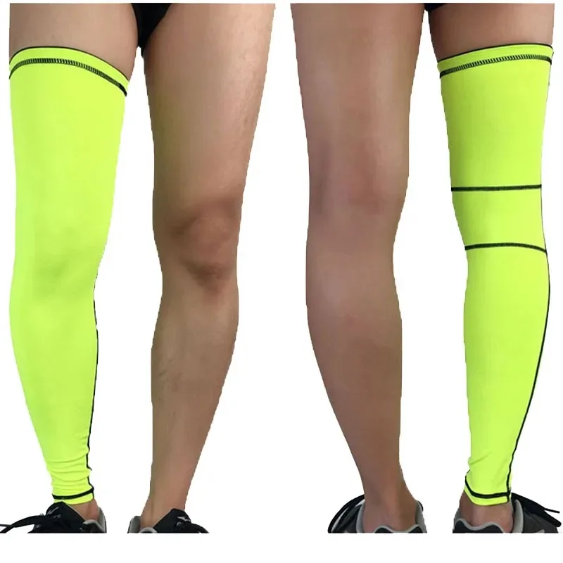 1Pcs Verlängern Kompression Bein Wärmer Basketball Fußball Radfahren Socken Knie Kalb Ärmel UV Sonne Beinlinge Männer Frauen