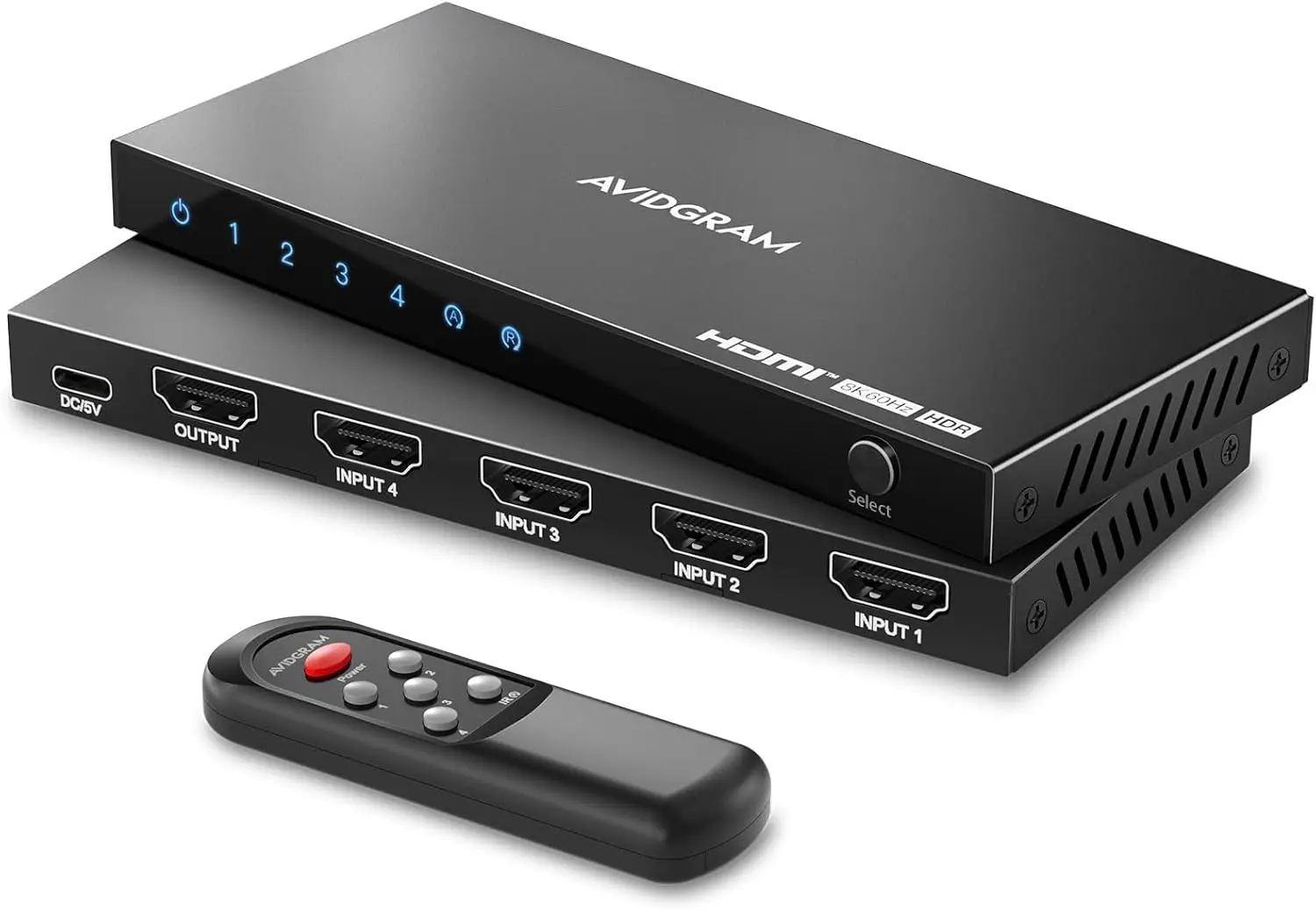 

8K HDMI Switch 4 in 1 Out with Remote, Supports 4K 120Hz, Compatible with Xbox PS5 TV Monitor