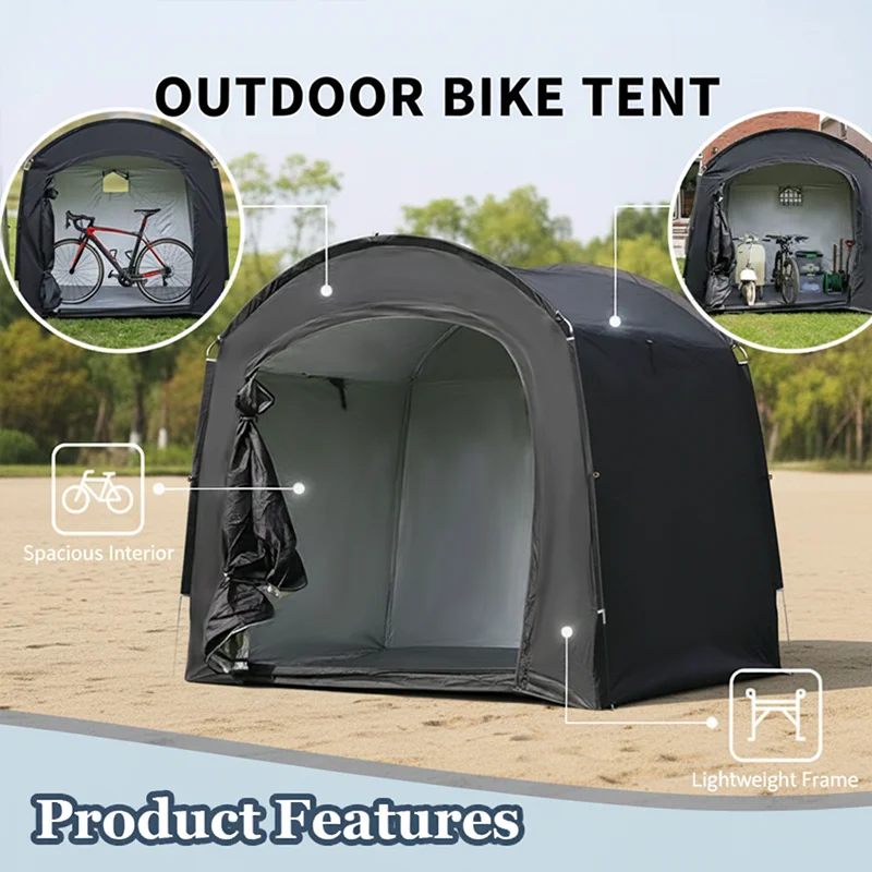 1-2 Bikes Bike Storage Tent for Bike Hobbyists, Bicycle Shelter, Durable Foldable Outdoor Shed