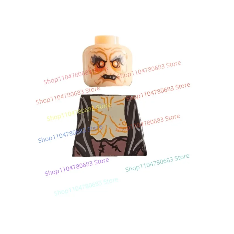 Blocs de construction MOC, Mini figurine, peigne de coq, assemblage de tête, modèle d'ornement, dessin animé, jouet décoratif, cadeau de vacances à collectionner