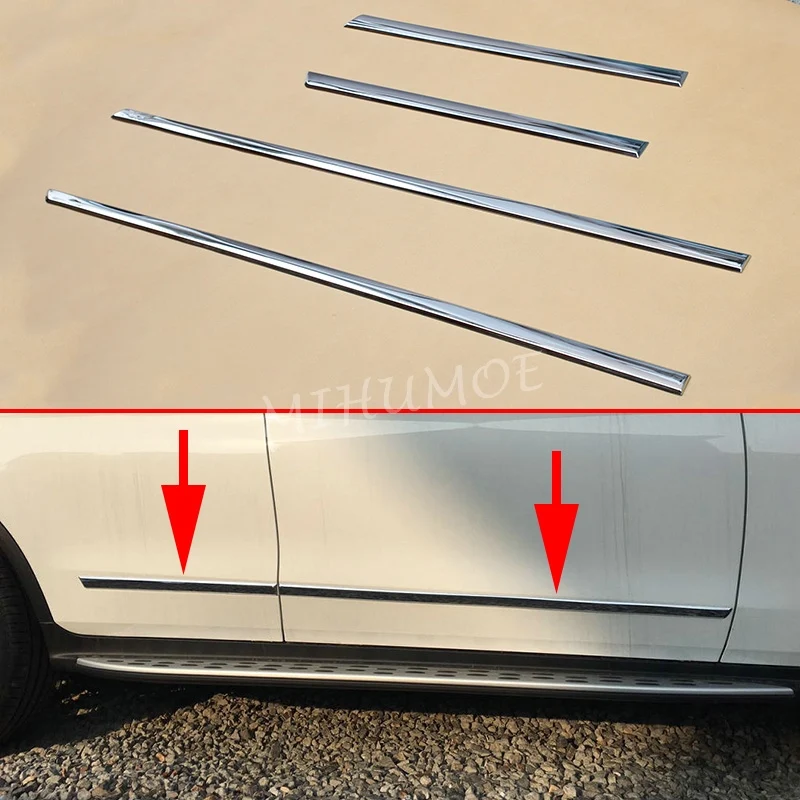 

Chrome Car Door Body Side Molding Skirts Stylish Trims For Mercedes GLC 220 250 300 350 X253 C253 2017 2018 2019 2020 2021 2022