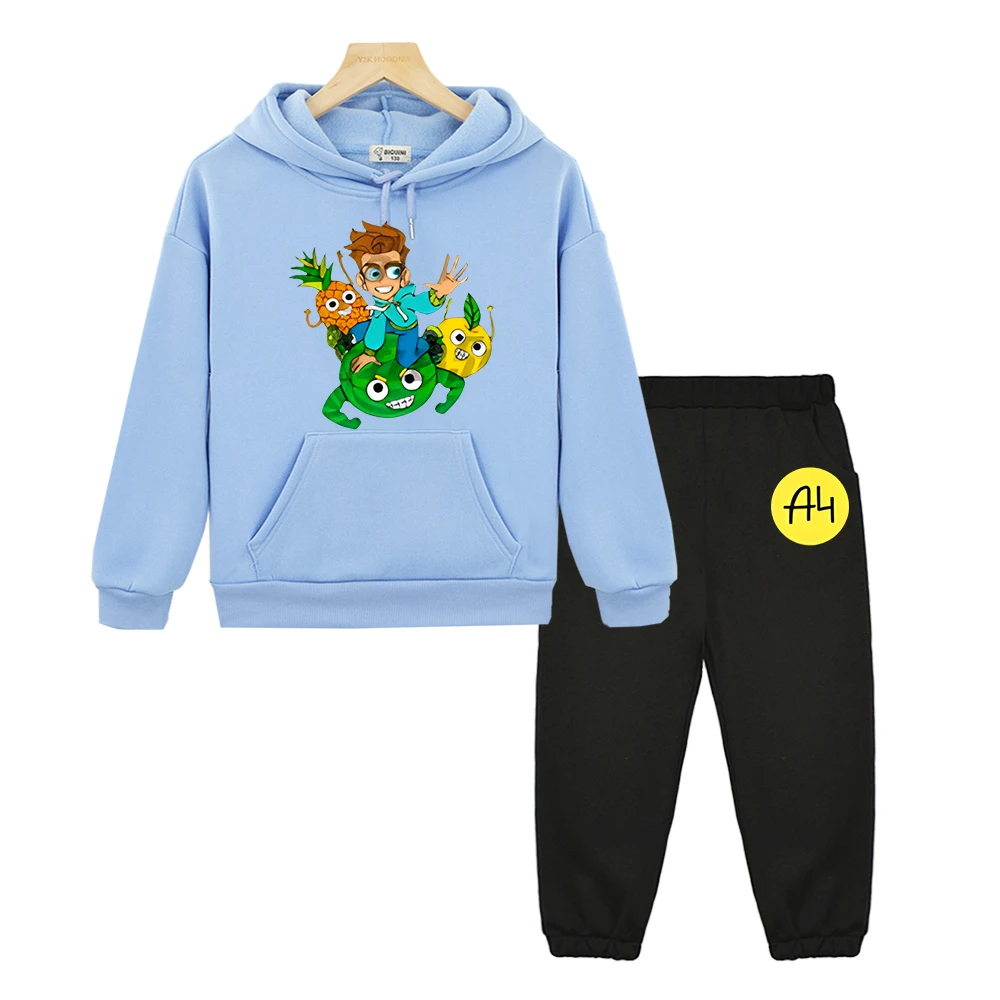 Merch-Ensemble de sweat à capuche pour enfants, sweat-shirt, pull, veste, vêtements de boutique, anime, unisexe, A4, automne