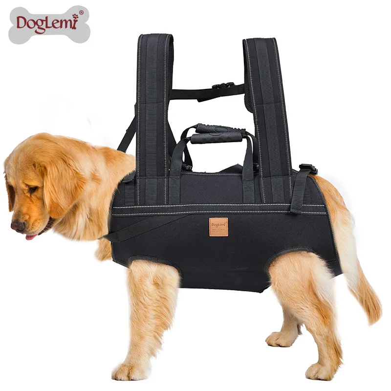 

Pets Medium Large Dog Backpack Oxford Cloth Lateral Bag Double Shoulder Strap Outdoor Stretcher Disabled Large Dog Backpack