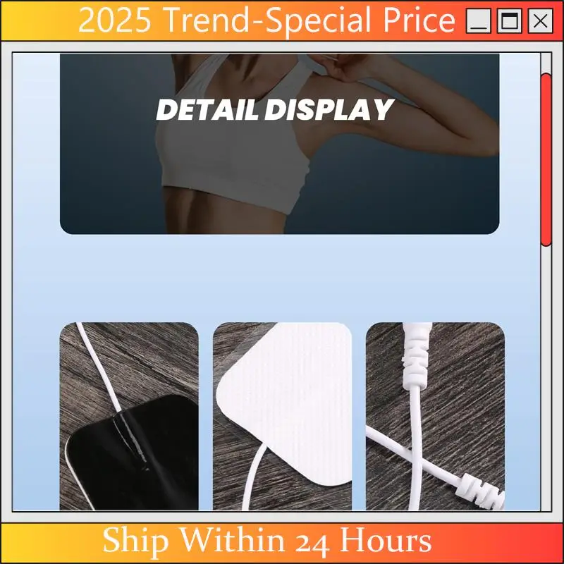 وسادات وحدة عشرات AA64 40 قطعة، أقطاب كهربائية 2X2 لمنصات العلاج الكهربائي لتحفيز العضلات EMS