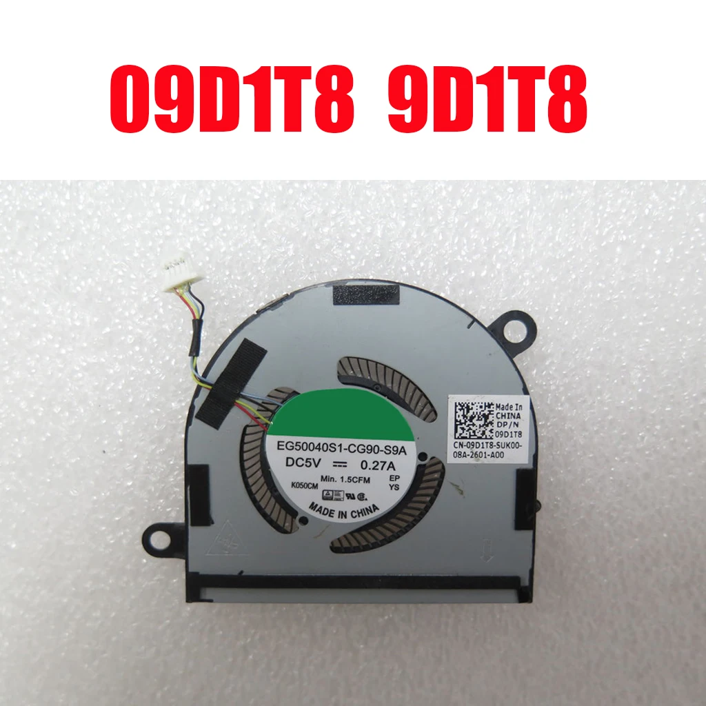 

Laptop CPU Fan For DELL For Latitude 7400 2-in-1 9410 2-in-1 09D1T8 9D1T8 EG50040S1-CG90-S9A DC28000M3SL DC28000M3DL DC5V 0.27A