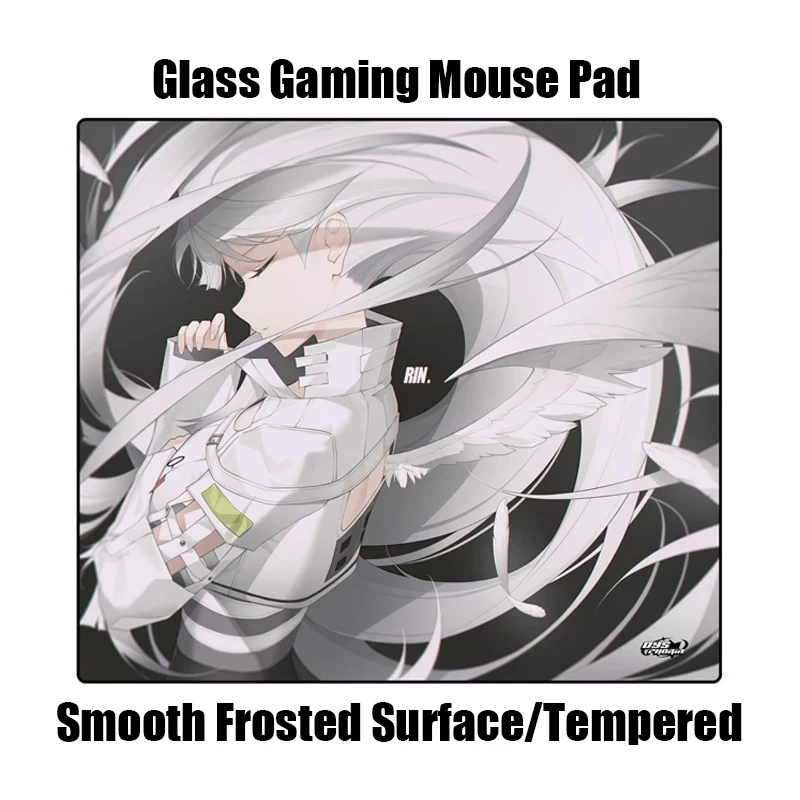 

Японский коврик для мыши с аниме-дизайном YUME, гладкая матовая поверхность, закаленное стекло, для игр и офиса, аксессуары для геймеров
