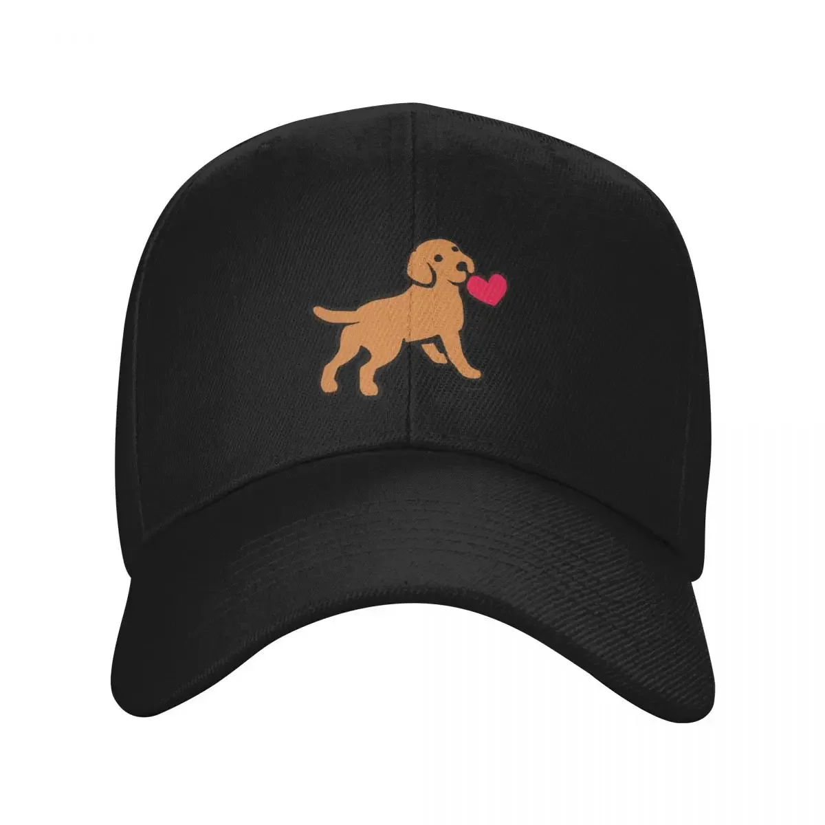 

Fox Red Labrador Puppy with a Little Heart Baseball Cap Snapback Cap golf hat genuine fishing hat Sun Hats For Women Men's