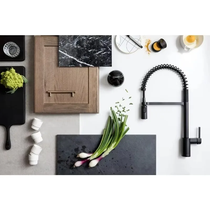 Moen Sensor Touchless Maniglia singola Molla ad arco alto Pre-risciacquo Rubinetto da cucina estraibile con spruzzatore Rubinetto per lavello da cucina