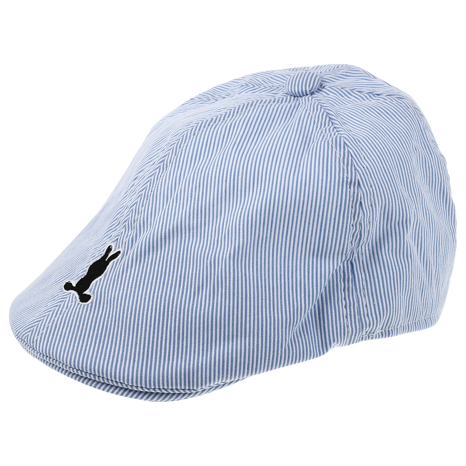 

Children Beret Kids Baby Beanies Striped Hats for Boys Girls Toddler Infant Blue Lightweight Portable Breathable Rabbit Design