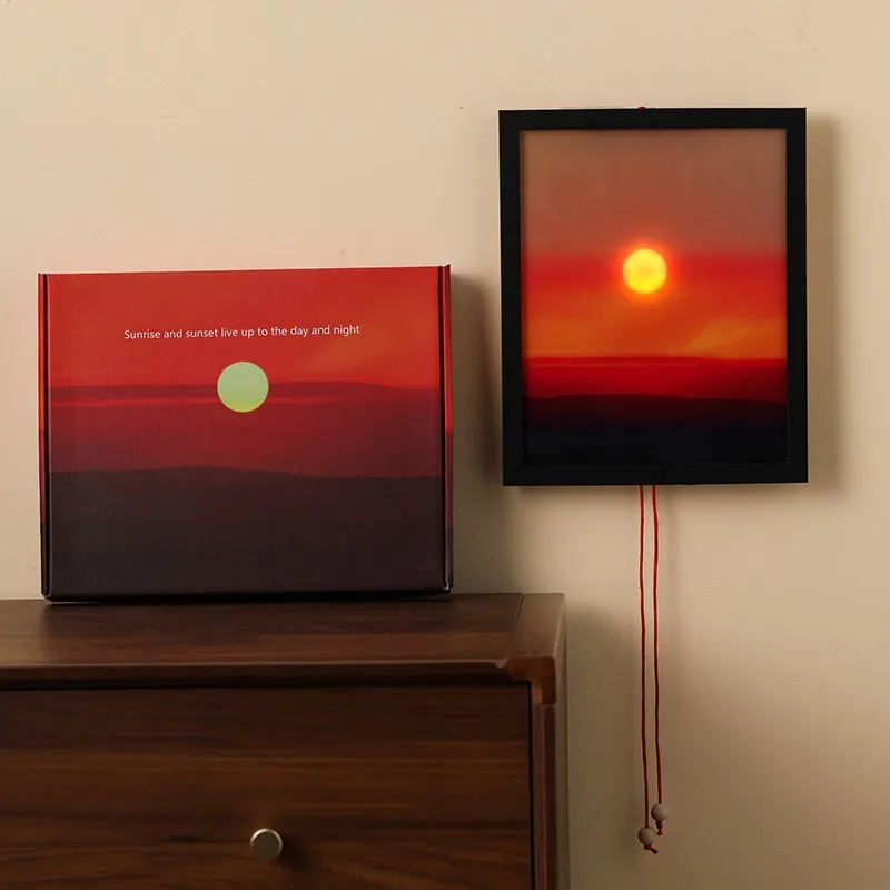 Modern Minimalist Creative lift-up Sunrise And Sunset Lamp For bedroom, Living room, Wall decor, Ambiance lighting, Sunrise