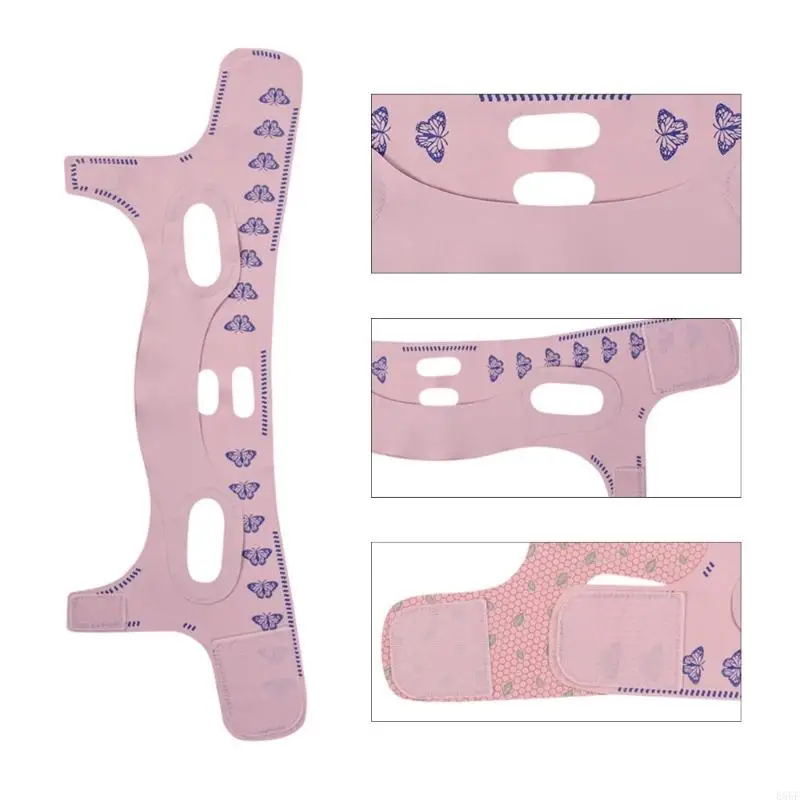 E65F Adjustable Butterfly Design Face Lifting Mask Chin Strap Promote Face Slimming