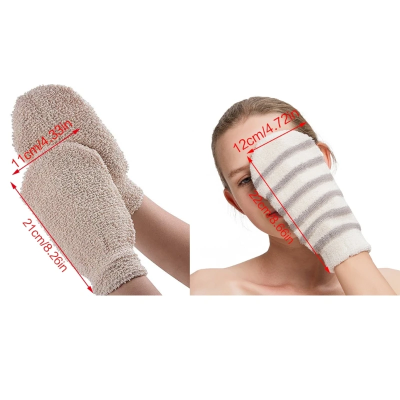 Bath Gloves Household Shower Towel Scrub Body Wash Home Supply Elastic Wipe Back Bathing Cleaning Gloves for Adults