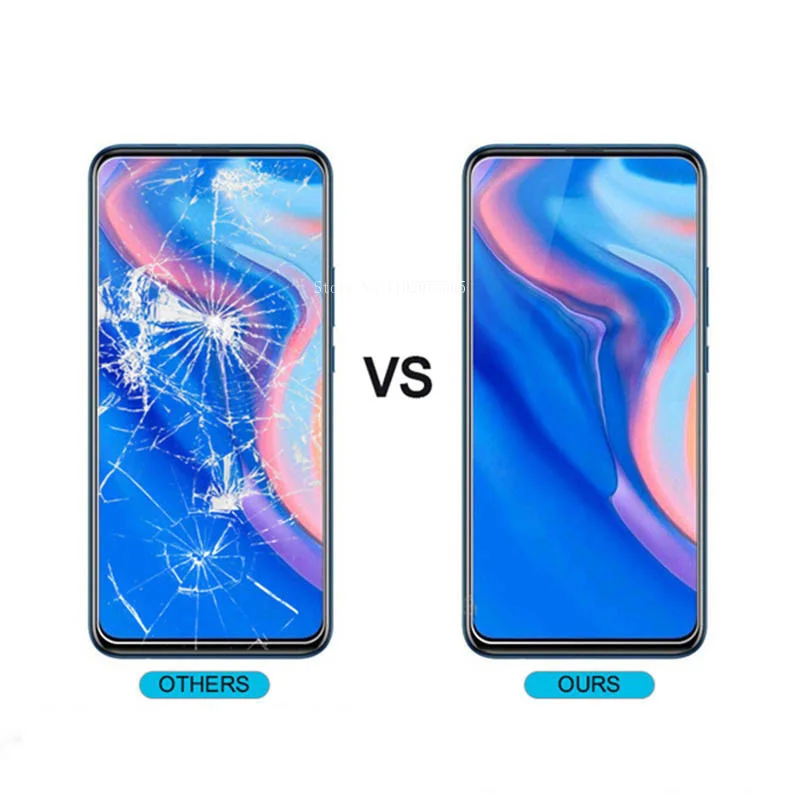 Pelindung layar kaca Tempered, 2 buah untuk Huawei P30 P40 P20 Lite P20 Pro P50 pelindung layar untuk Huawei Y6p Y8p Y6 Y7 Y9 P Smart Z P