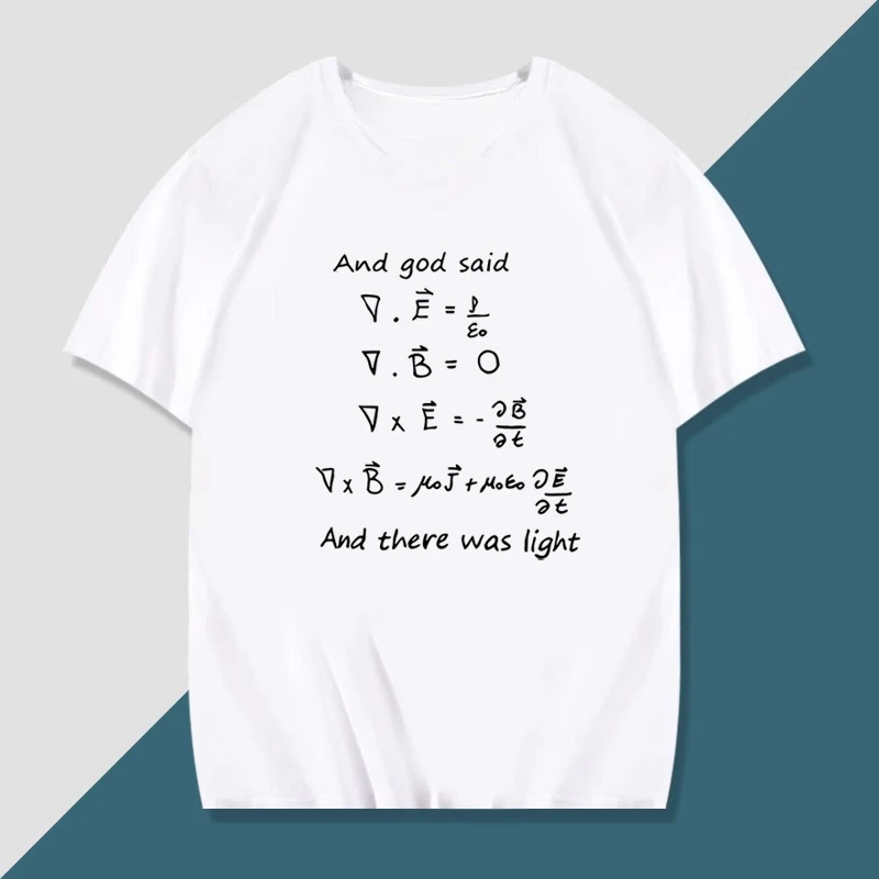 الفيزياء والكيمياء والرياضيات ماكسويل صيغة الإبداع المحملة الرجعية الشارع الشهير الملابس وصول جديد تي شيرتات قصيرة الاكمام بلايز #4