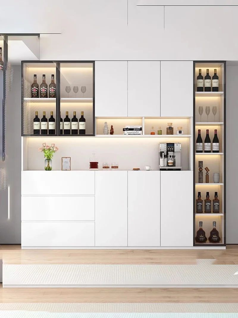 Simple Design Wine Cabinet Living Room Exhibition Lemari Sudut Collect Wine Cabinet Curio Bar Cabinet Vitrina Bar Furniture LVWC