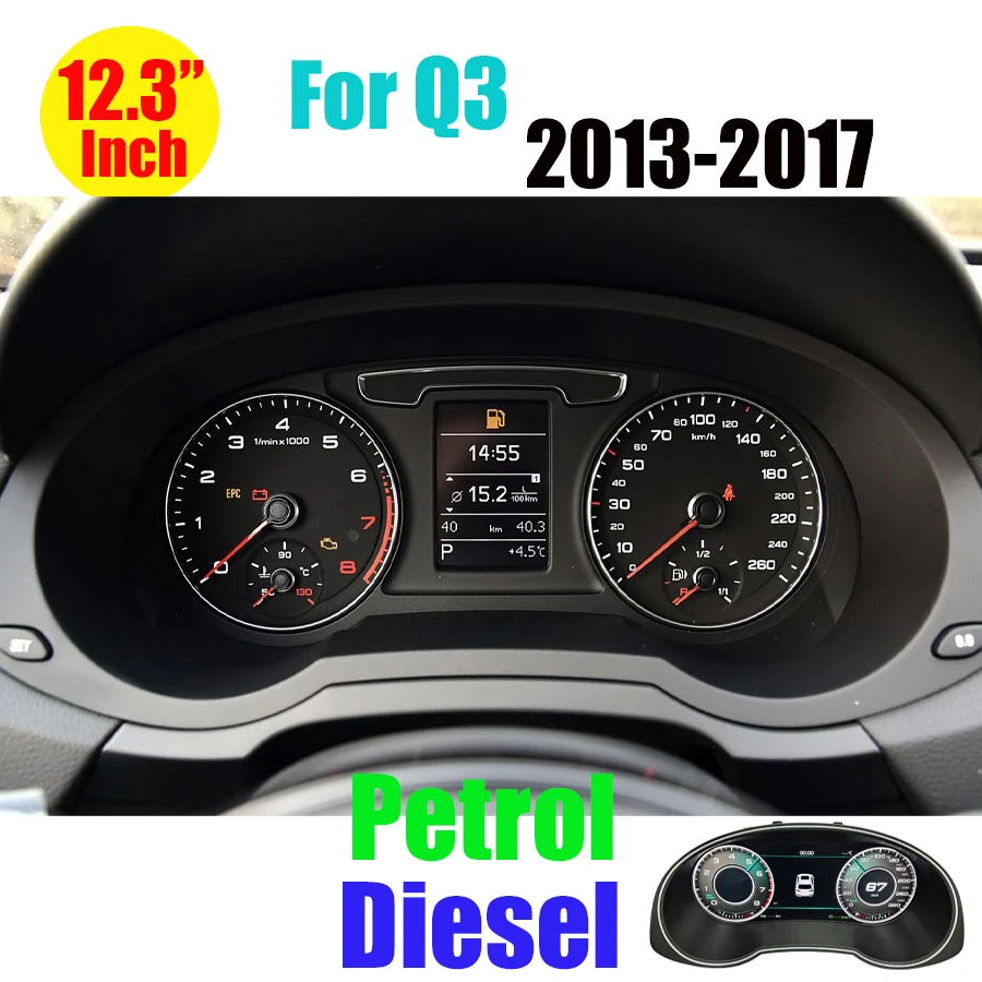 Digitaal instrumentencluster LCD snelheidsmeter voor Audi A3 A4 A5 A6 A7 S6 Q3 Q5 Q7 TT CarPlay Android Auto dashboardpaneel cockpit