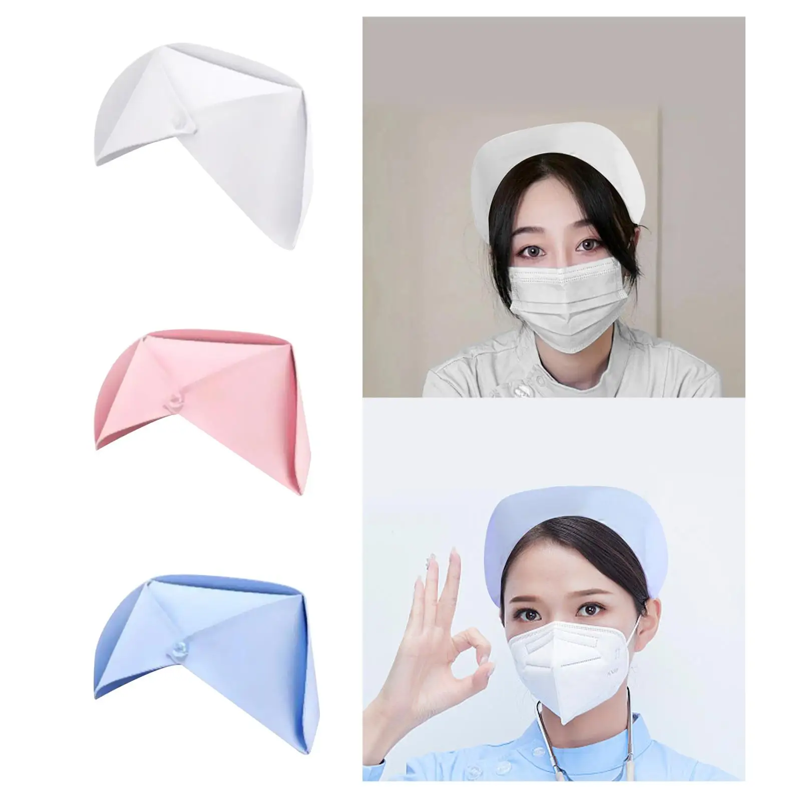 

Nurse Hat Versatile Nursing Party Breathable Female Stage Outfit Comfortable Cosplay Costume Decoration Working Cap Nurse Cap