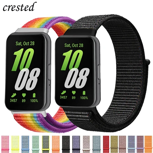 Bucle deportivo de nailon para Samsung Galaxy Fit 3, accesorios de correa, pulsera de correa de repuesto ajustable transpirable, banda galaxy fit3
