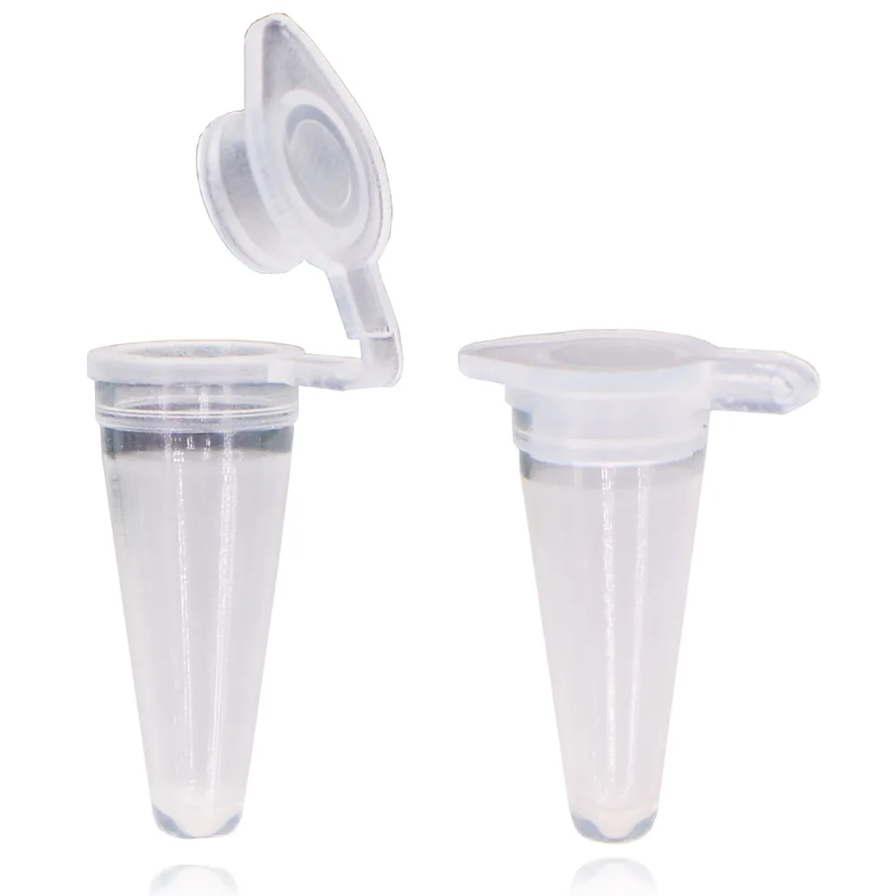 Tubo per microcentrifuga in polipropilene da 0,1 ml -100 ml con tappo da giardino bottiglia trasparente per semi contenitore per test liquido fiala per campioni