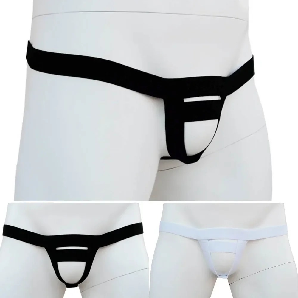 String Sexy à Ouverture Frontale pour Homme, Sous-Vêtement en Nylon, Taille Basse, Lingerie T-back