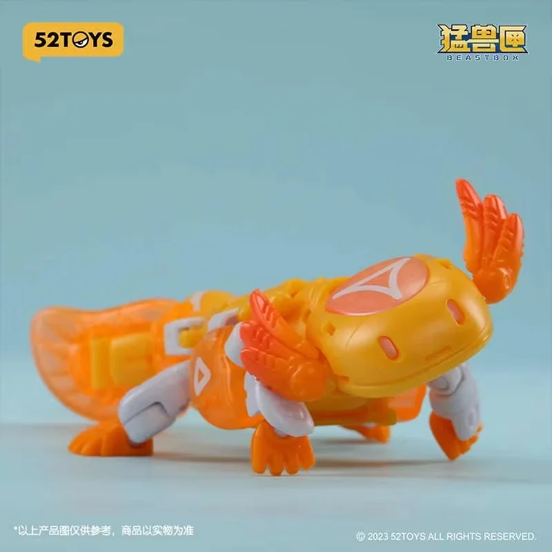 Original 52toys Bb-63 Axolotl Action Figure Heatmiser Beastbox Figurine Box Model Transform Beast Model For Kid Gifts Funny Toys