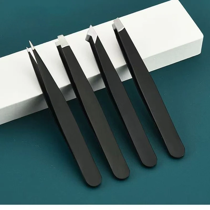 1.5mm Thickness Stainless Steel Tweezers Anti-static Maintenance Electronics Precision Tweezers for Eyebrow DIY Repair Tools