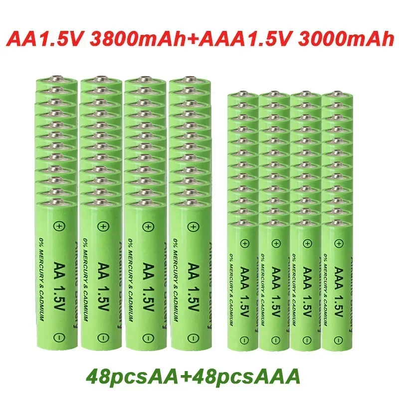 

Free shipping AA+AAA rechargeable 1.5V AA9800mAh/AAA 8800mah alkaline Nickel–metal hydride battery flashlight toy MP3 player