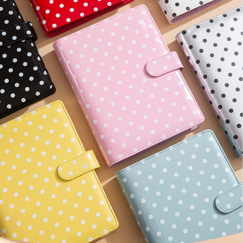 A5A6 красочные ретро красный, серебристый, черный горошек DIY переплет для фотокарточек коллекционная книга дневник повестка дня планировщик пуля обложка канцелярские принадлежности
