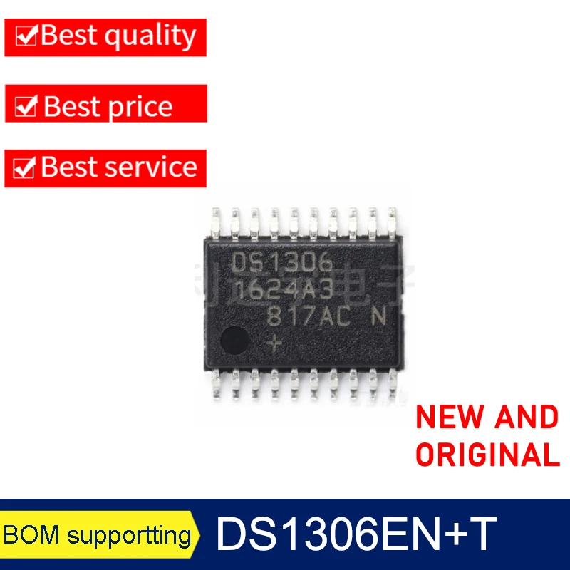 

Oringinal DS1306EN+T DS1306EN Marking DS1306 TSSOP20 SMD Integrated IC