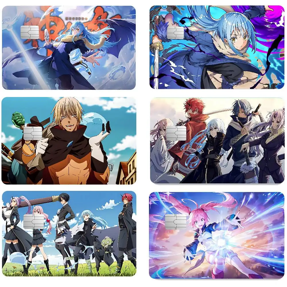 Anime That Time I Got Reincarnated As A Slime 1 Set Of 4 Pcs Shell Ultra Thin No Fade Sticker Skin Cover For Debit Credit Card
