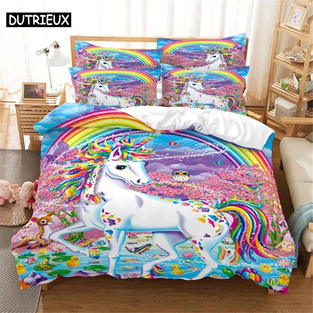 

3D Beautiful - Themed Queen - Sized Duvet Cover Set for Bedroom Bedding