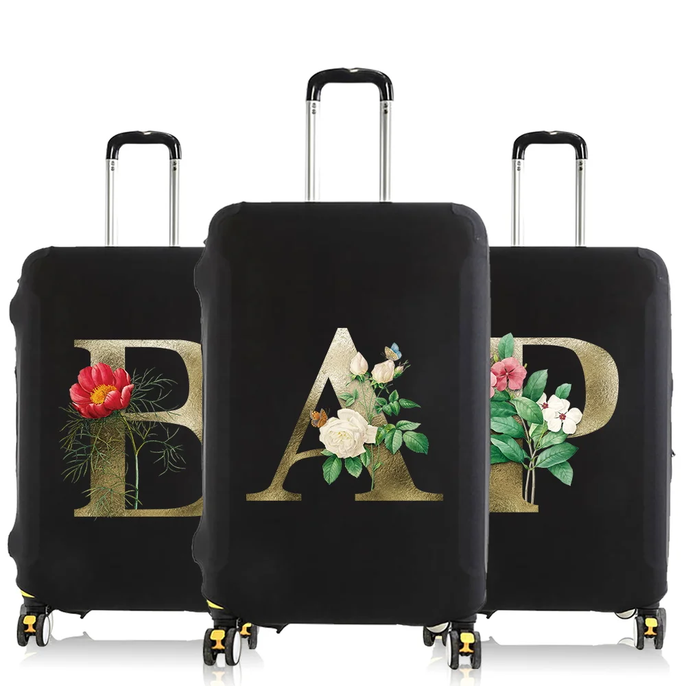 

Travel Suitcase Elastic Cover Luggage Protective Cover for 18-28 Inch Trolley Case Dust Cover Golden Flower Series Accessories