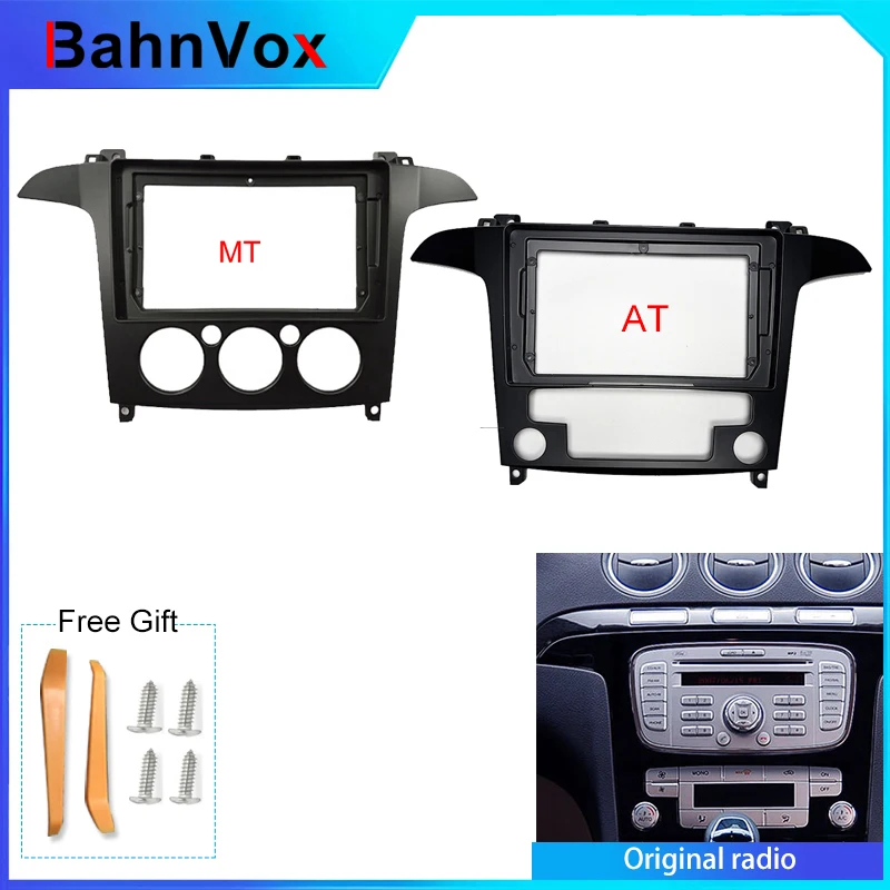 9 inch Android Car Radio frame for Ford S-MAX S MAX 1 2006 - 2015 2din Stereo GPS Fascia bezel Panel Adapter wire harness