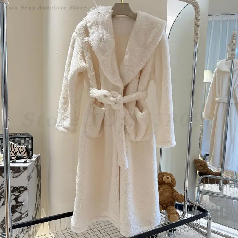 Elegant-exquise-flanelle-robe-vetements-de-nuit-corail-polaire-peignoir-kimono-robe-femme-chaud-epais-chemise-de-nuit-ample-decontracte-vetements-de-maison