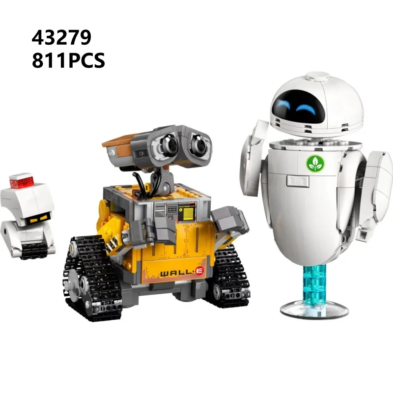 

43279 Модель-конструктор WALL-E&EVE, 811 деталей, развивающая игрушка для детей, подарок на день рождения, декоративная фигурка персонажей мультфильма
