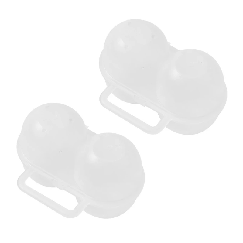 652F Shockproof Protection Plastic Eggs Storage Box, 2 Girds Eggs Holder Container