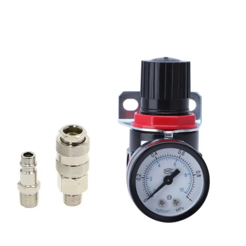 EU AR2000 1/4" Thread BSP Pneumatic Air Compressor Pressure Regulator Reduction Valve 4MM 6MM 8MM 10MM 12MM Connector Fittings