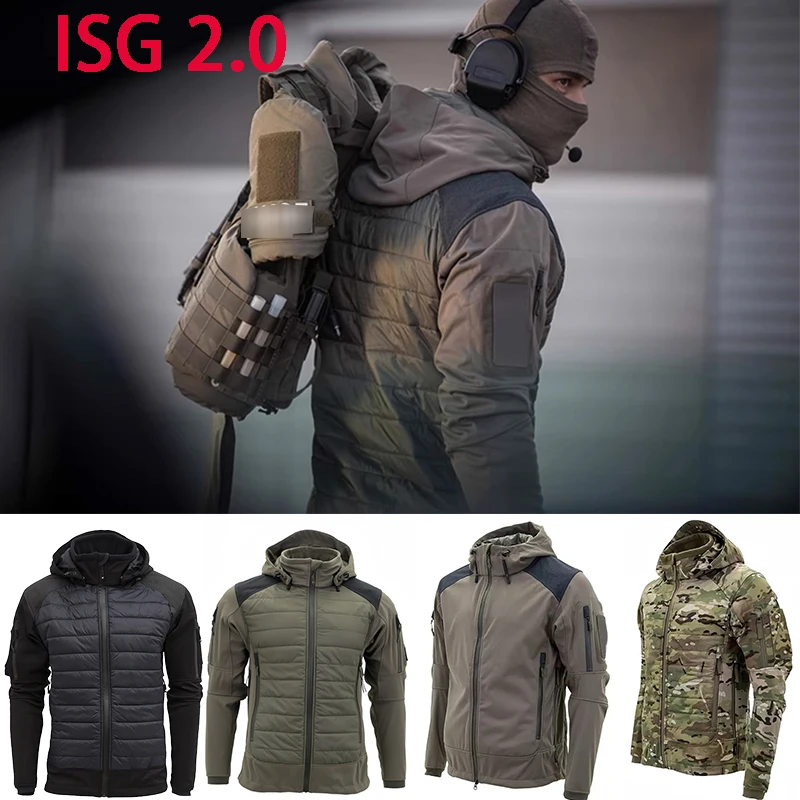 Chaqueta de algodón táctica al aire libre ISG 2.0 con chaqueta de algodón, ropa a prueba de frío, chaqueta de algodón al aire libre