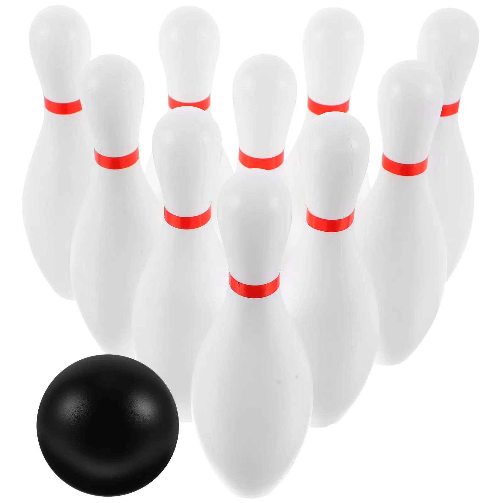 White Bowling Set Premium Material Perfect Size Kids Indoor Outdoor Training Parent Children Interaction Educational Development