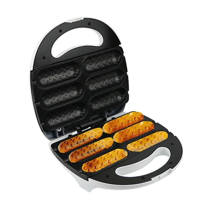 Electric Hot Dog Waffle Maker Non-Stick Coating Crispy Corn French Muffin Sausage Baking Breakfast Machine EU Plug