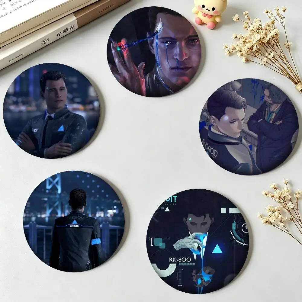 D-Detroit Become Human Connor Kara Markus Sci-Fi Game  25mm 32mm 44mm 58mm 75mm Brooches Badges Pins for Accessories Gift